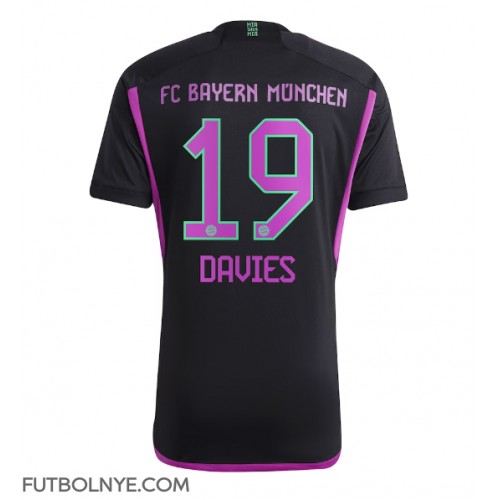 Camiseta Bayern Munich Alphonso Davies #19 Visitante Equipación 2023-24 manga corta